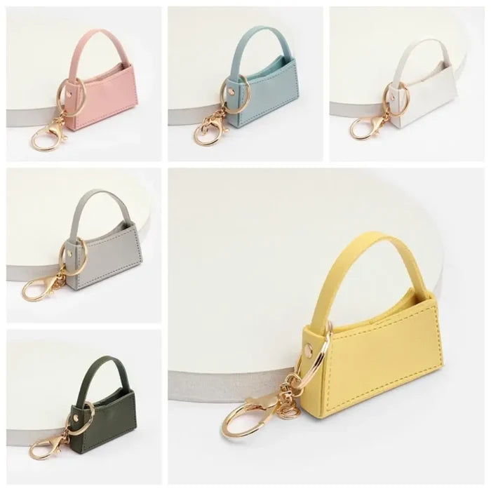 1+1 Free Birkin Inspired Mini Hand Bag - Candy Color Bag Charm Keychain