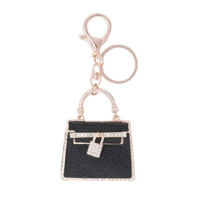 1+1 Free Birkin Inspired Mini Hand Bag - Creative Leather Bag Charm Keychain Ornament