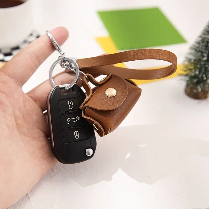 1+1 Free Birkin Inspired Mini Hand Bag - Cute Leather Bag Charm Keychain & Earphone Case