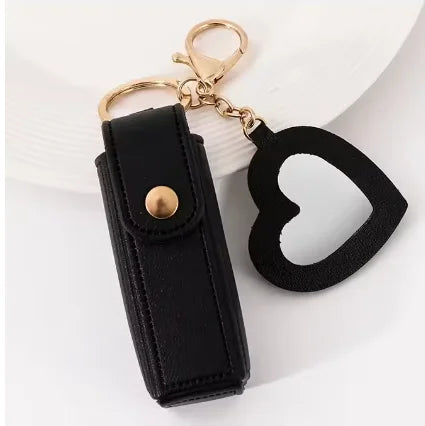 1+1 Free Birkin Inspired Mini Hand Bag - Mini Leather Lipstick Bag Charm Keychain