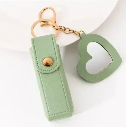 1+1 Free Birkin Inspired Mini Hand Bag - Mini Leather Lipstick Bag Charm Keychain