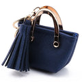 1+1 Free Birkin Inspired Mini Hand Bag - PU Leather Coin Bag Charm Keychain
