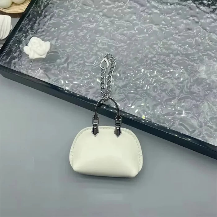 1+1 Free Birkin Inspired Mini Hand Bag - Small Shell Coin Bag Charm Keychain