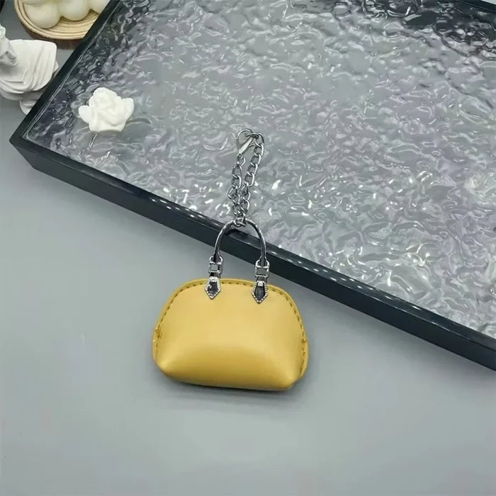 1+1 Free Birkin Inspired Mini Hand Bag - Small Shell Coin Bag Charm Keychain