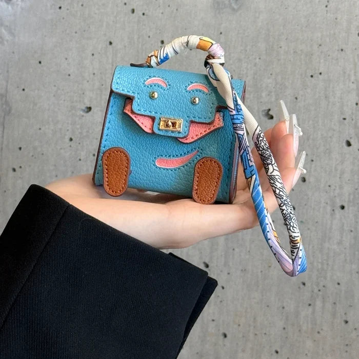 1+1 Free Birkin Inspired Mini Hand Bag - Tiny PU Leather Bag Charm