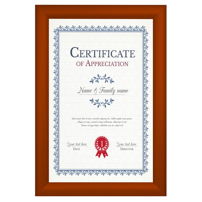 11x17 Brown SnapeZo® Snap Frame - 1.2" Profile