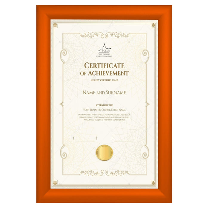 11x17 Orange SnapeZo® Snap Frame - 1.2" Profile