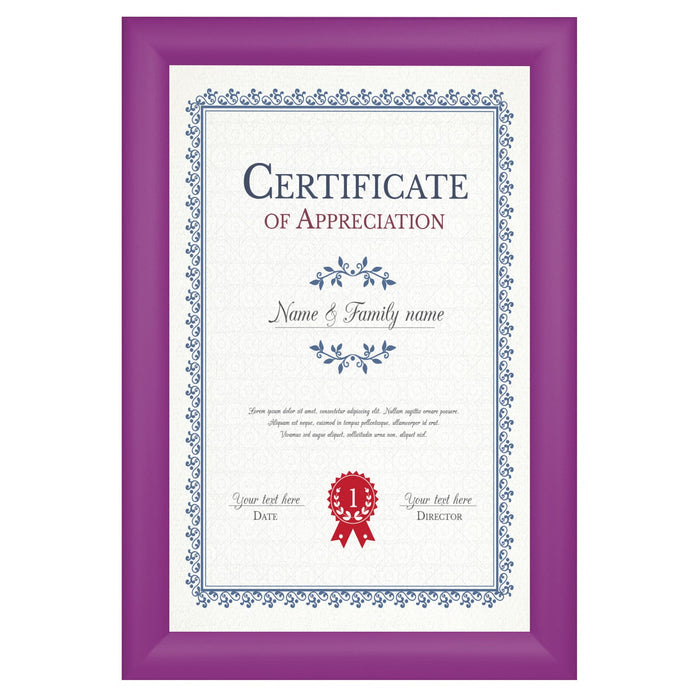 11x17 Purple SnapeZo® Snap Frame - 1.2" Profile
