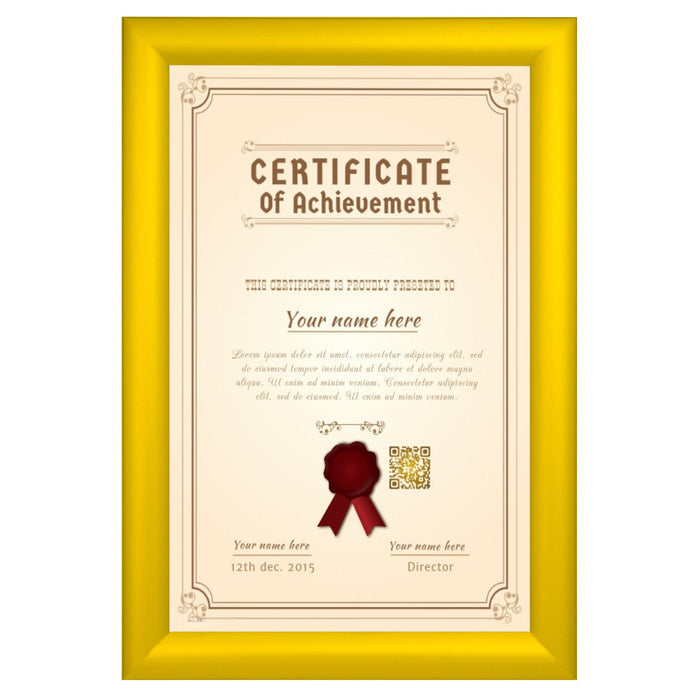 11x17 Yellow SnapeZo® Snap Frame - 1.2" Profile