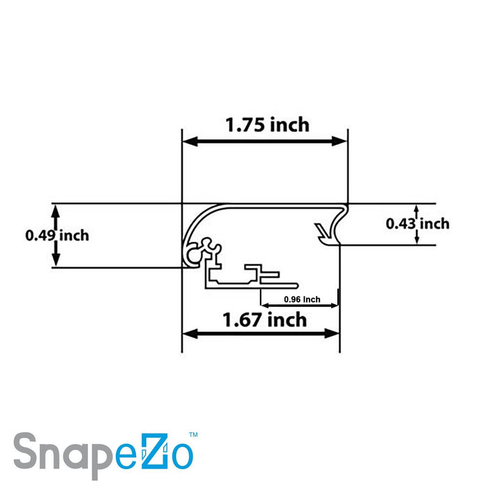 18x24 Silver SnapeZo® Snap Frame - 1.7 Inch Profile