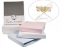 2 Pack Moses Basket Cotton Sheets - Fitted - (74x30CM) BW-111-230