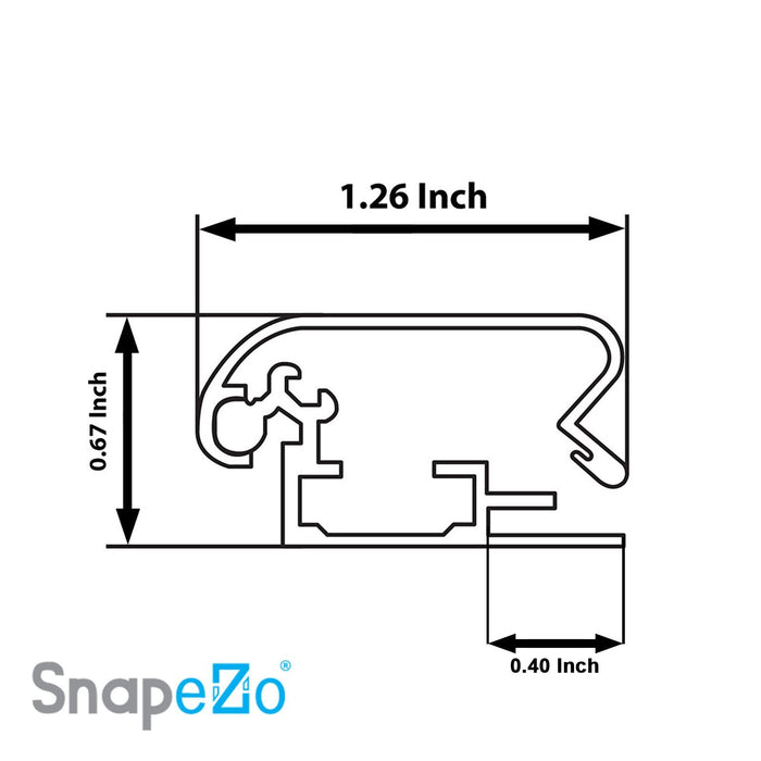 22x56 Light Wood SnapeZo® Snap Frame - 1.25 Inch Profile