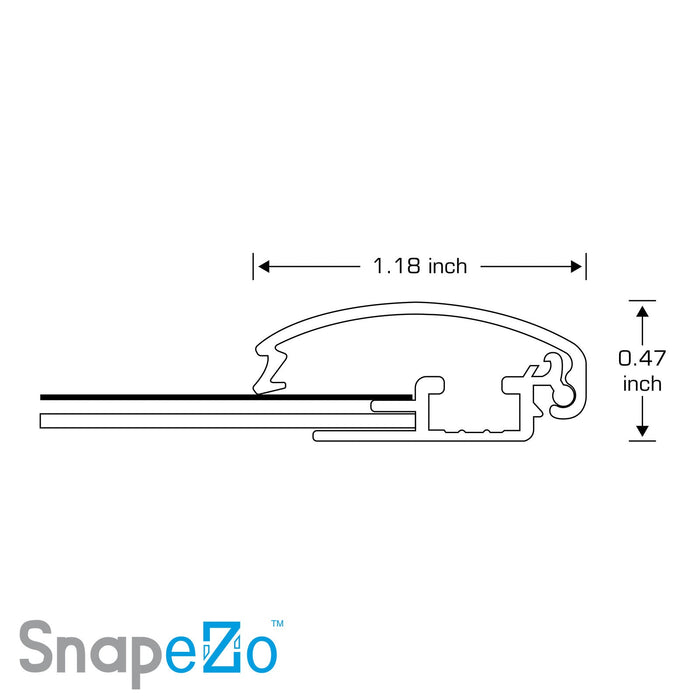 24x36 Yellow SnapeZo® Snap Frame - 1.2" Profile