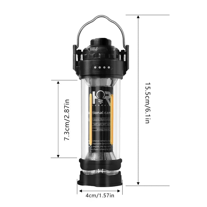 3000mAH Waterproof Camping Lantern - Retro Tent Lighting, Outdoor Atmosphere Decor