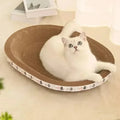 43cm Corrugated Cat Scratcher - Round Oval Grinding Toy, Wear-Resistant Bed Nest for Cats