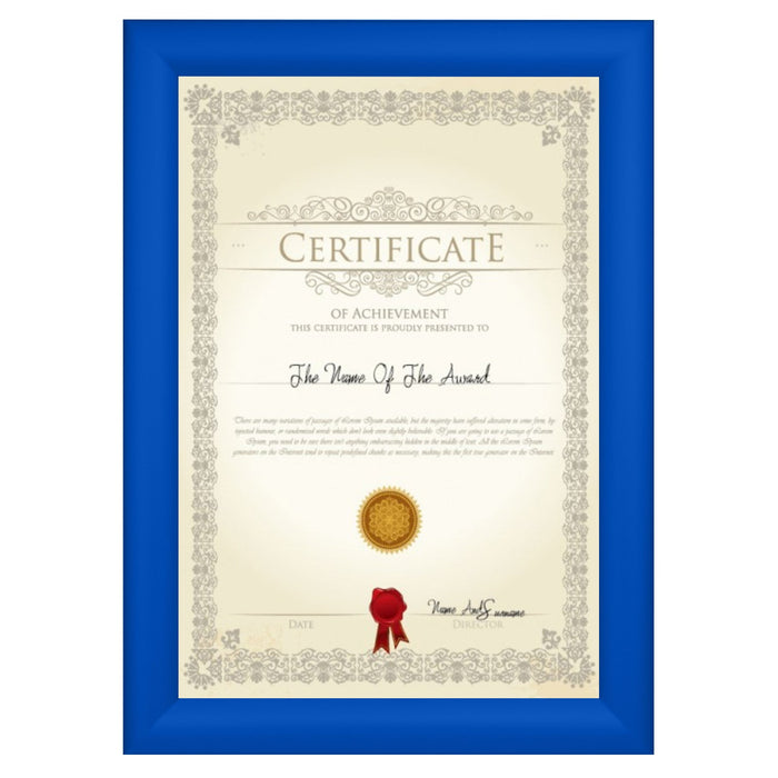 8.5x11 Blue SnapeZo® Snap Frame - 1.2" Profile