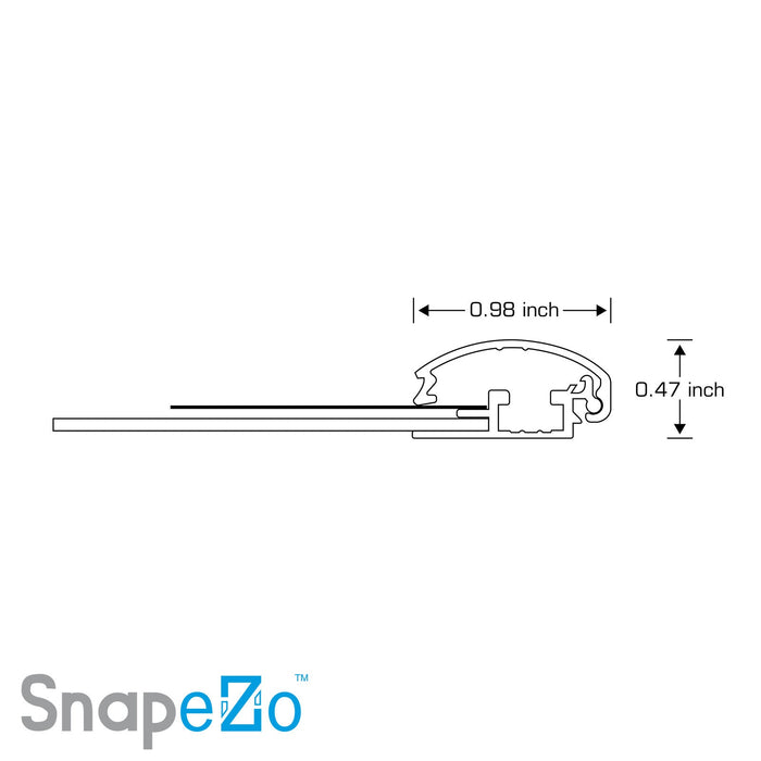 A5 Black SnapeZo® Snap Frame - 1" Profile