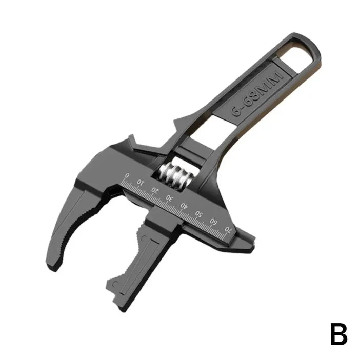 Adjustable Pipe Wrench & Nut Key - 6-68mm Home Tools for Bathroom Repair, Multi-functional Spanner