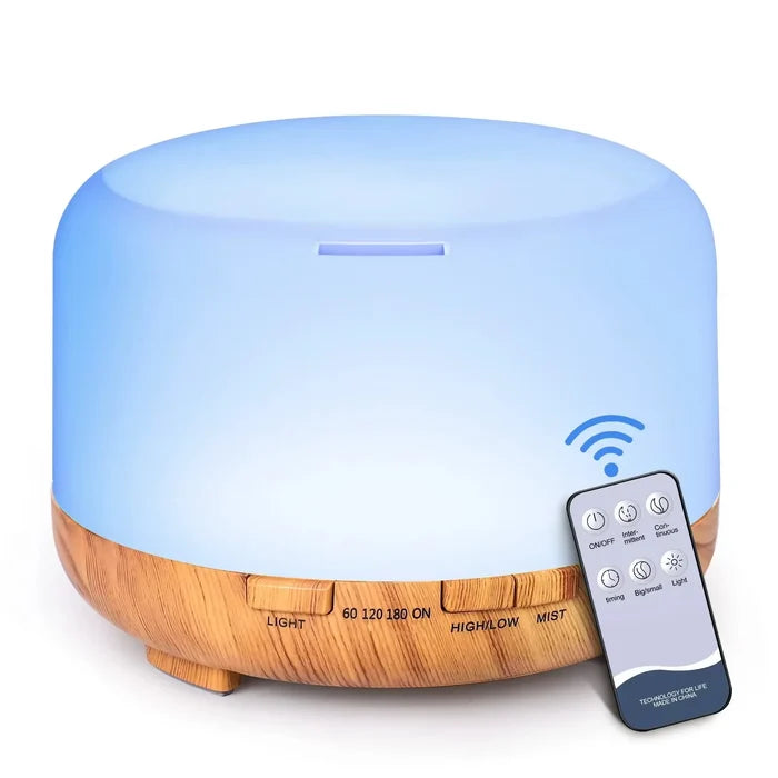 Air Humidifier Essential Oil Diffuser 500ML Ultrasonic LED Lamp
