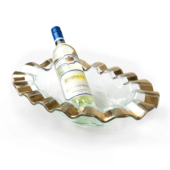 annieglass Ruffle Wine Cooler