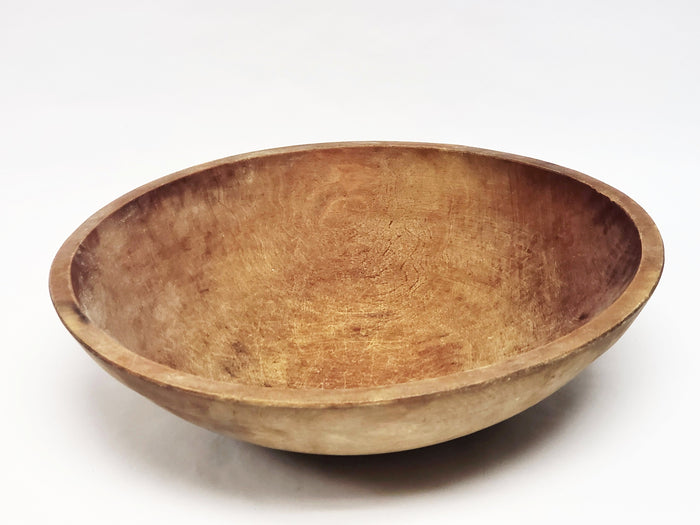 Antique Farmhouse Wooden Dough Bowl