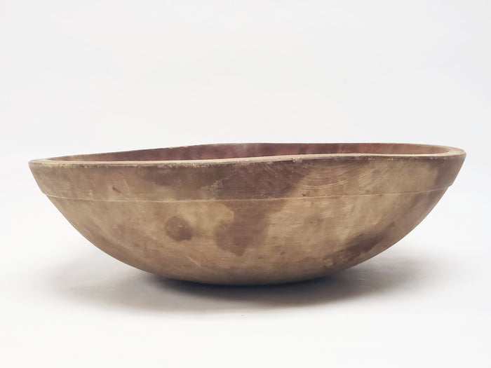 Antique Farmhouse Wooden Dough Bowl