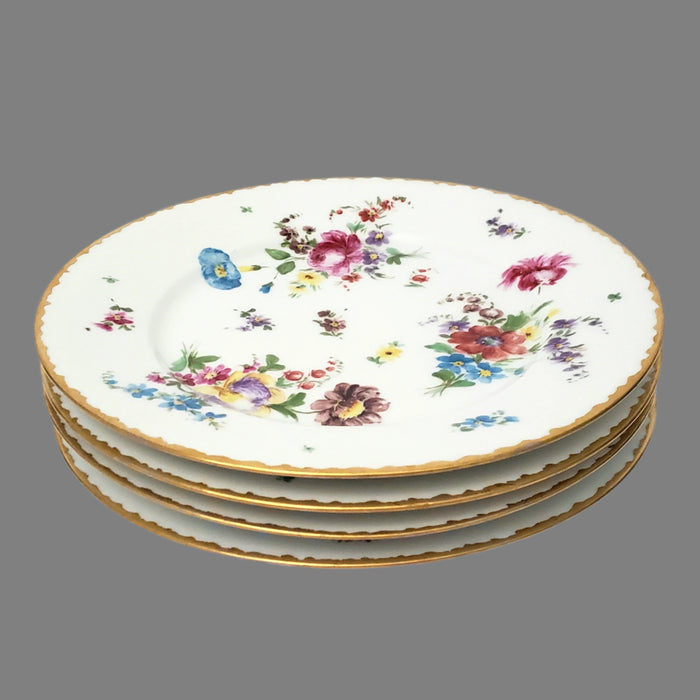 Antique Luncheon Plates Floral Gold Rim by Hutschenreuther Selb Bavaria