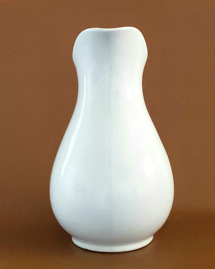 Antique Large 12 inch White English Ironstone Pitcher J & G Meakin Early Mark c. 1851-1890