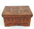 Antique Pennsylvania Folk Art Hand-Painted Wooden Box "Tulips and Floral" c. Late 1800's