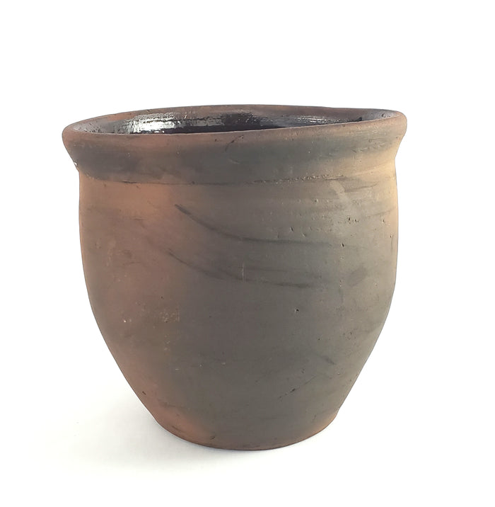 Antique Redware Pottery Crock Single Applied Handle Glazed Interior ~ Pennsylvania
