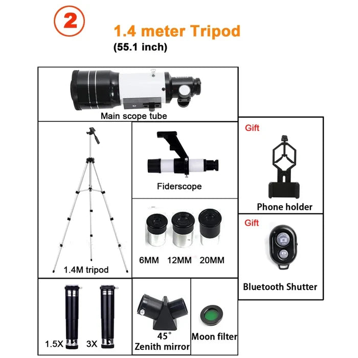 Astronomical Telescope Monocular 150X Zoom HD Night Vision For Moon And Star Viewing Holiday Gifts 2026