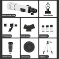 Astronomical Telescope With Phone Adapter And Tripod 333X Zoom For Moon And Stars Back To School 2026 Gift