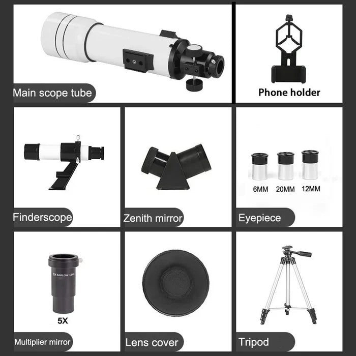 Astronomical Telescope With Phone Adapter And Tripod 333X Zoom For Moon And Stars Back To School 2026 Gift