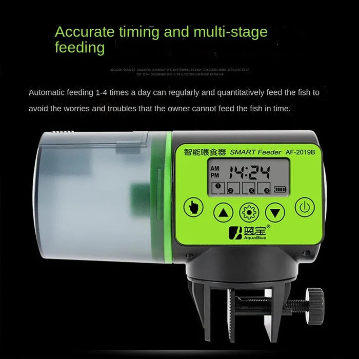Automatic Fish Feeder 200g Reservoir Plastic Aquarium Feeder Fall 2025 Timed Hands Free Feeding