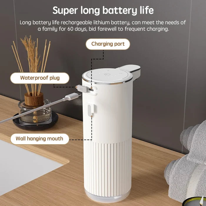 Automatic Soap Dispenser 360ML White Foam Liquid Dispenser