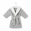 BABY CIRCLES DRESSING GOWN WITH BORG TRIM-GREY(0-12 MONTHS) (PK4) 18C801