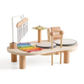 Baby Educational Toys Wooden Xylophone Bells - Montessori Music Table for Newborn Birthday Gifts