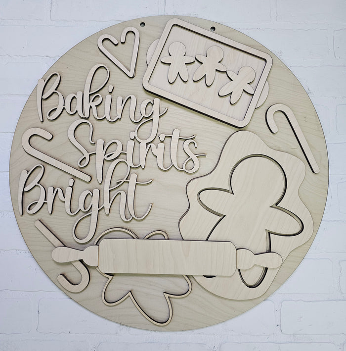 Baking Spirits Bright Door Hanger