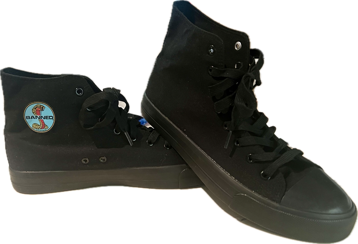 BANNED Black Cobra Canvas High Top Shoes