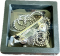 BANNED Silver Metal Skateboard Necklace
