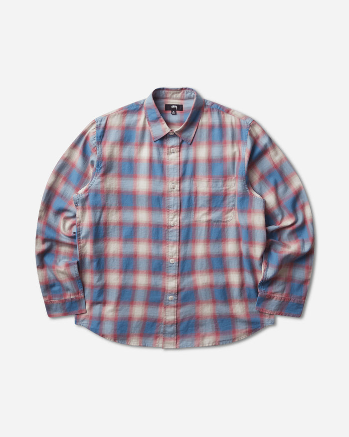 Stüssy Beach Ombre Plaid Shirt Blue Shirts Longsleeve Shirt 1110391SJ 0801