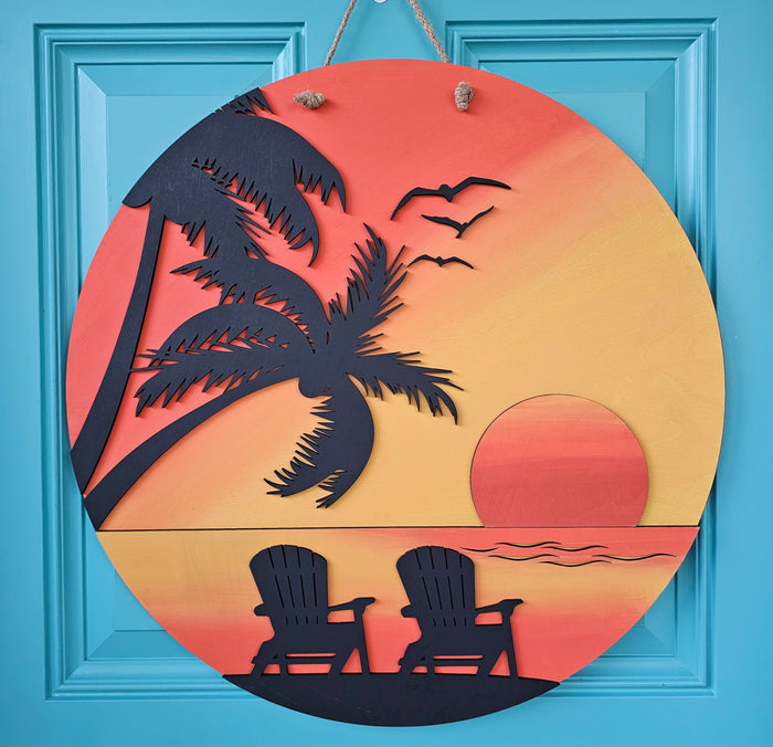 Beachy Sunset Door Hanger-wholesale
