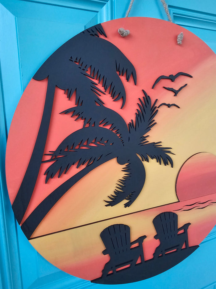 Beachy Sunset Door Hanger-wholesale