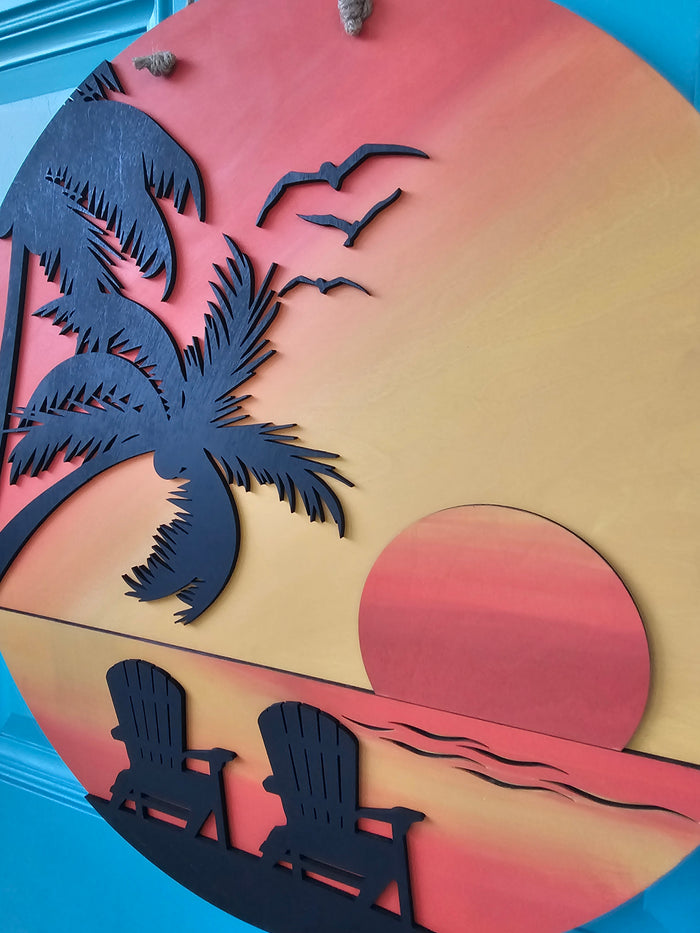 Beachy Sunset Door Hanger-wholesale