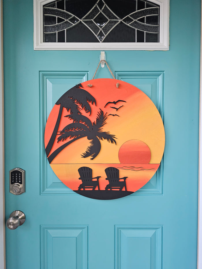 Beachy Sunset Door Hanger-wholesale