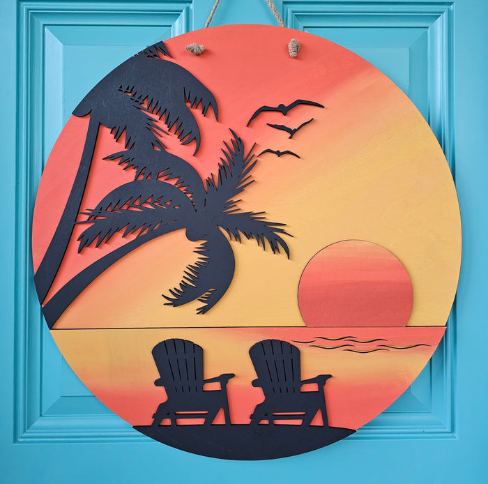 Beachy Sunset Door Hanger-wholesale