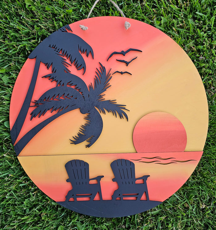 Beachy Sunset Door Hanger-wholesale