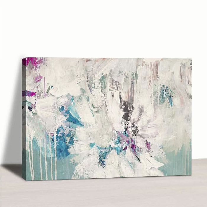 Beige wall art Blue Canvas Art Abstract Acrylic Painting | Phenix