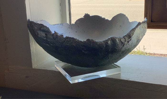 Bella Beton Concrete Bowl - Large Mint/Silver