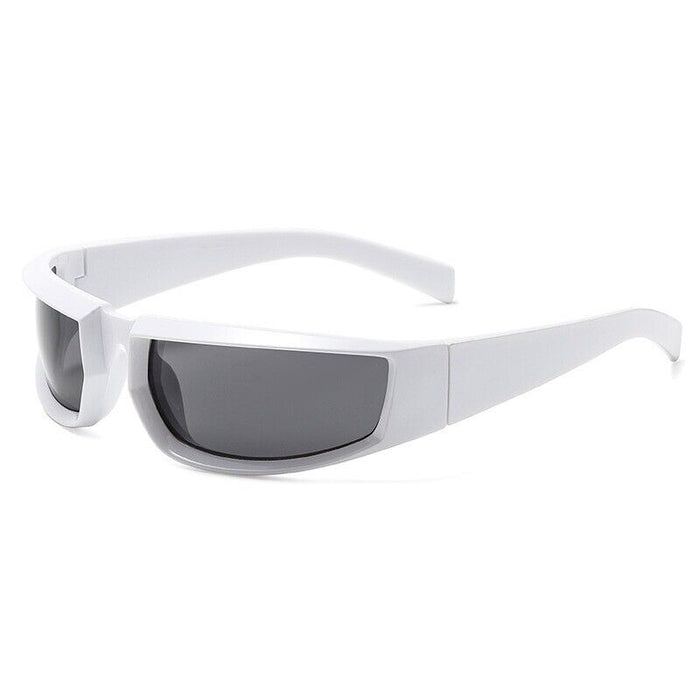 Mutige Damen-Sonnenbrille im Punk-Stil – quadratische Form, Kunststoff, für den Sommer 5